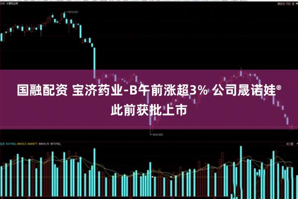 国融配资 宝济药业-B午前涨超3% 公司晟诺娃®此前获批上市